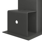 Aide à l'empilement de bois de chauffage 4 Pièces Anthracite Acier