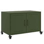vidaXL Meuble TV vert olive 68x39x43 5 cm acier