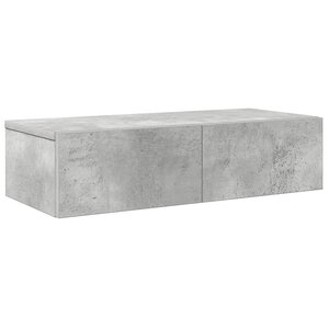 vidaXL Étagère murale avec tiroirs gris béton bois d'ingénierie