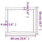 vidaXL Dessus de table bois massif traité bordure assortie
