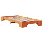 vidaXL Lit en pin massif verni 90x190 cm