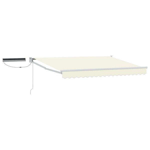 vidaXL Auvent rétractable électrique Crème et Blanc 3 5 x 2 5 m