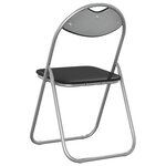 vidaXL Chaise pliante 8 Pièces Noir et gris 48 x 43 5 x 81 cm Simili cuir