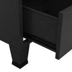 vidaXL Coffre de rangement industriel Noir 70x40x115 cm Métal