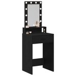 vidaXL Table de Toilette Noir 50 x 41 x 140 cm Bois d'ingénierie