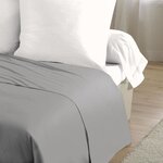 Drap plat microfibre 82 g - 240 x 300 cm - Gris clair