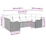 vidaXL Ensemble de canapé de jardin 6 Pièces Marron Poly rotin