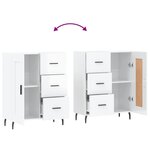 vidaXL Buffet Blanc brillant 69 5x34x90 cm Bois d'ingénierie