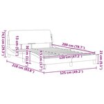 vidaXL Cadre de lit Dover marron 120x200 cm similicuir