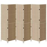 vidaXL Paravent Pliant Manuel Beige 294 x 180 cm polyrotin