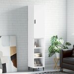 vidaXL Buffet haut Blanc 34 5x34x180 cm Bois d'ingénierie