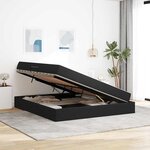 vidaXL Lit avec rangement et matelas Noir 180 x 200 cm Velours
