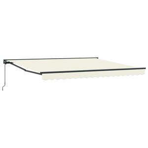 vidaXL Auvent Rétractable Crème 400x300 cm tissu