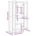 vidaXL Armoire à livres Chêne marron 82 5x30 5x185 5cm Bois ingénierie