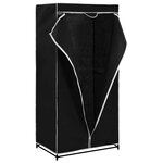 vidaXL Garde-robe Noir 75x50x160 cm