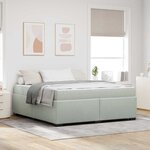 vidaXL Cadre de lit avec matelas Gris clair 180 x 200 cm Velours