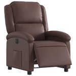 vidaXL Fauteuil inclinable électrique Marron Similicuir