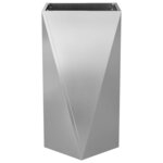 vidaXL Jardinière Argent 40 x 40 x 75 cm Acier galvanisé