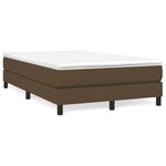 vidaXL Sommier à lattes de lit et matelas marron foncé 120x190cm tissu