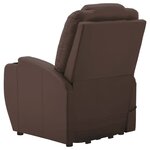 Vidaxl fauteuil releveur inclinable marron similicuir