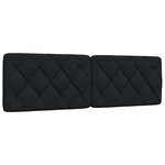 vidaXL Cadre de lit sans matelas noir 160x200 cm tissu