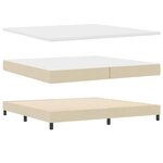 vidaXL Lit boxspring avec matelas avec matelas Crème 200 x 200 cm