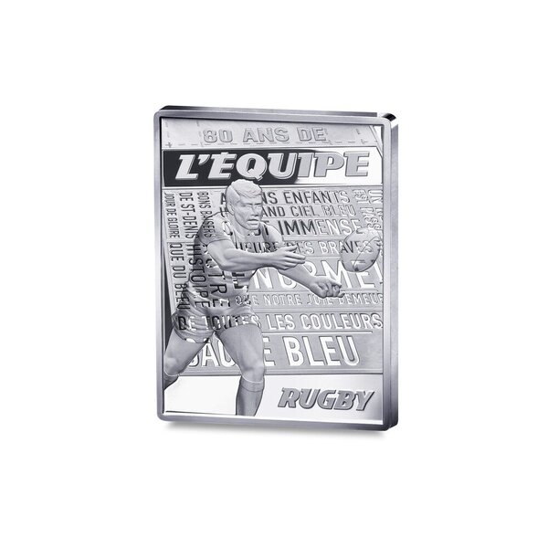 80 ANS L'ÉQUIPE - RUGBY Monnaie de 10€ Argent