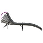 vidaXL Chaises longues lot de 2 avec table gris résine tressée