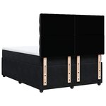 vidaXL Sommier à lattes de lit avec matelas Noir 140x190 cm Velours