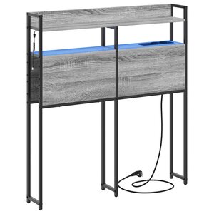 vidaXL Tête de lit avec étagère Sonoma gris 100 cm Bois d'ingénierie