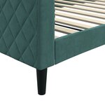 vidaXL Lit de repos sans matelas vert foncé 100x200 cm velours