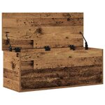 vidaXL Boîte de Rangement avec stockage Bois Ancien 90 x 35 x 35 cm