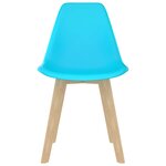 vidaXL Chaises à manger lot de 2 bleu plastique