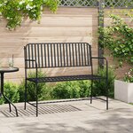 vidaXL Banc d'extérieur Noir Métal Standard Durable Banc d'extérieur