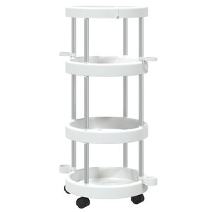 vidaXL Chariot de ménage avec panier de rangement Aluminium