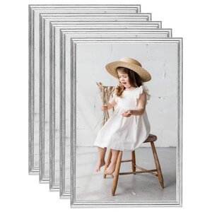 vidaXL Collage de cadres photo 5 Pièces de mur Argenté 70x90 cm MDF