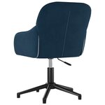 vidaXL Chaises pivotantes à manger lot de 2 Bleu Velours