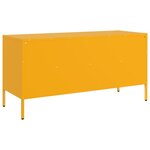 vidaXL Meuble TV jaune moutarde 100 5x39x50 5 cm acier