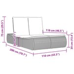 vidaXL Chaise longue double avec coussins gris résine tressée