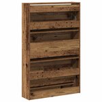 vidaXL Cabinet à chaussures avec porte Bois ancien 80 x 21 x 125 5 cm