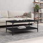 vidaXL Table basse noir 100x55x40 cm bois d'ingénierie