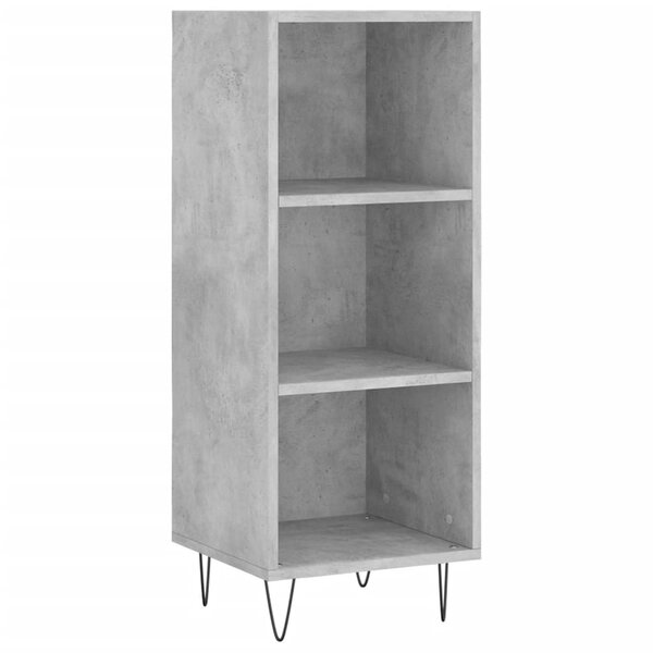 vidaXL Buffet gris béton 34 5x32 5x90 cm bois d'ingénierie