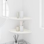 vidaXL Étagère Flottante d'Angle 2 pc Blanc 30 x 30 x 2 cm