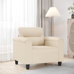 vidaXL Chaise de canapé beige 60 cm tissu microfibre
