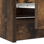 vidaXL Meuble TV chêne fumé 60x35x54 cm bois d'ingénierie