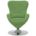 Fauteuil œuf vidaXL en velours vert clair