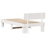 vidaXL Cadre de lit Blanc 75 x 190 cm Bois massif en pin