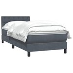 vidaXL Sommier à lattes de lit et matelas gris foncé 90x210 cm velours