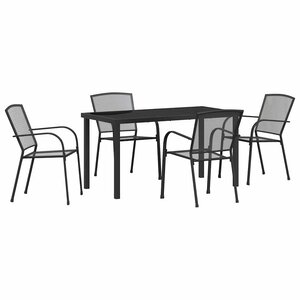 vidaXL Ensemble de salle à manger pour jardin 5 Pièces Anthracite