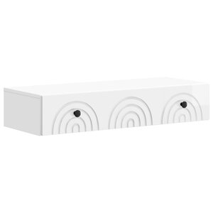 vidaXL Table d'appoint murale 87 5 x 34 5 x 17 cm Bois d'ingénierie
